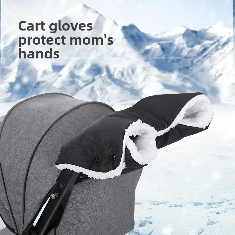 Baby Kinderwagen Warme Handschuhe Winter Winddicht Frostschutz Verdickt Baby Kinderwagen Armlehne Hand Schutz Abdeckung Outdoor Kälte Schutz