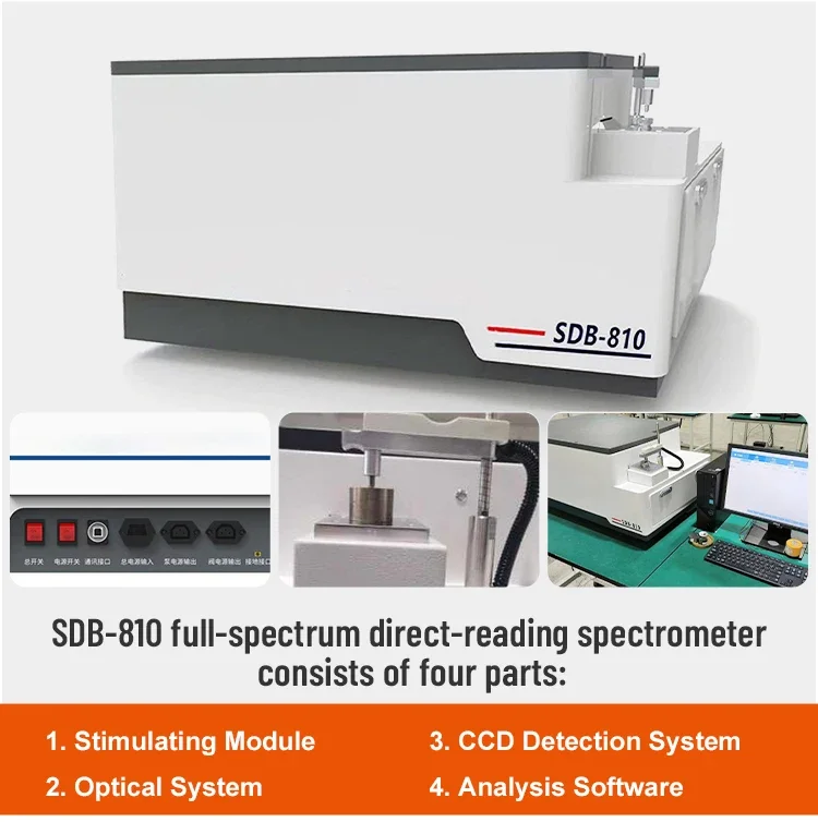 Full Spectrum Direct Reading Spectrometer Metal  Analyzer Factory  Supply   SDB-810 