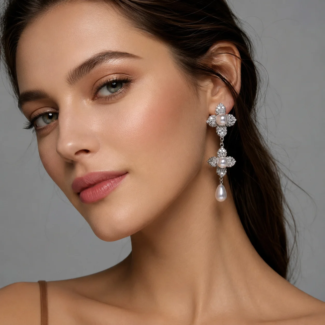 Baroque Majestic Cross Crown Earrings Tiered Waterdrop Dangle Palace Splendor Prom Jewelry Vintage Luxury Bridal Eardrops New