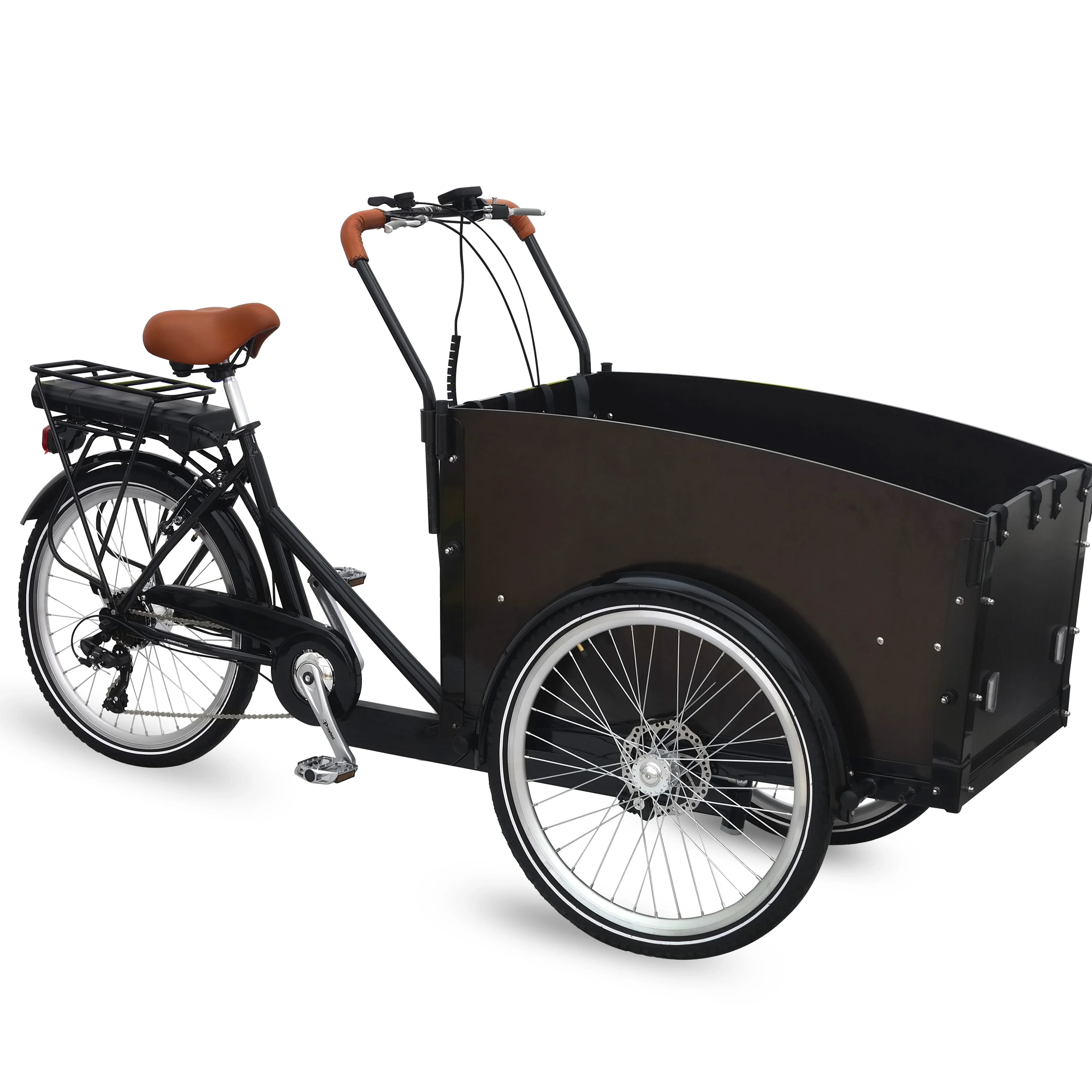 

Electric 250W/500w Adult Tricycle with Open Cargo Box 36V/48v Cargo Bike