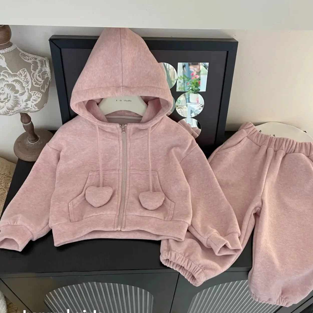 

Girls Princess Clothes Set Kids Autumn Baby Girls Long Sleeve Hooded 2Pcs Sports Leisure Children Outfit Suit