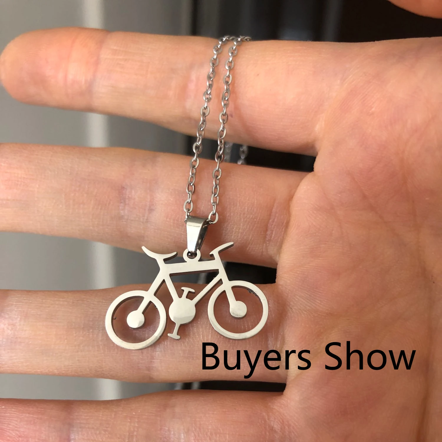 Unift Bicycle Necklace Boys Girls Gold Color Stainless Steel Bike Necklace Women Trendy Party Jewelry Sports Cyclists Lover Gift