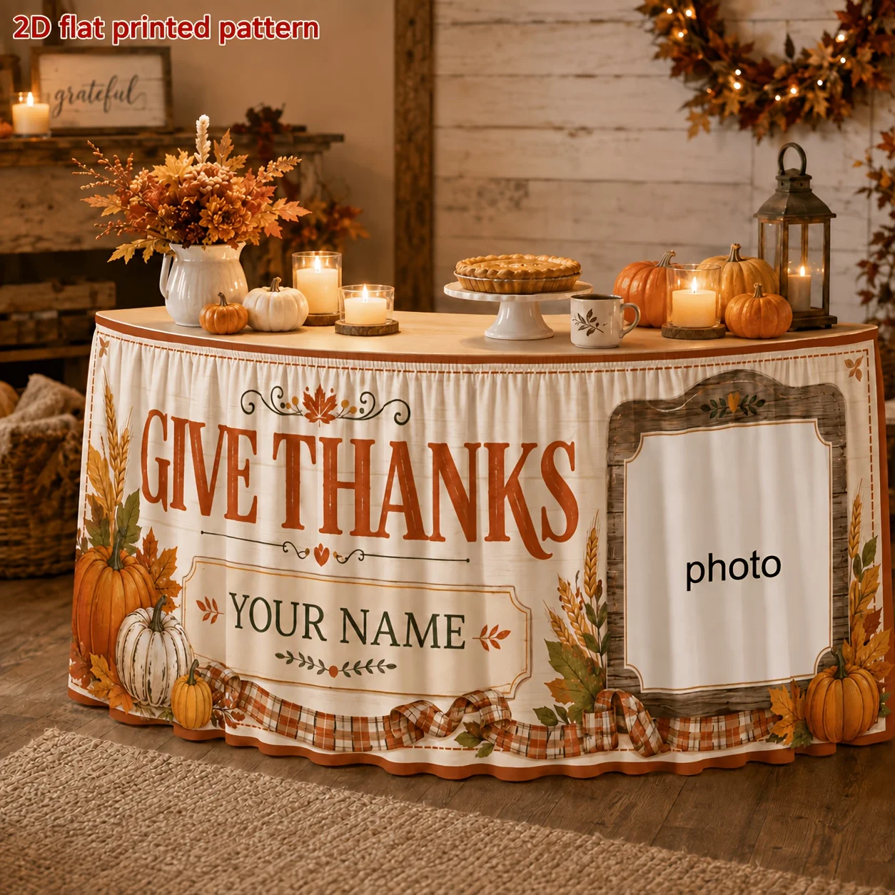 1 Table Skirt Father or Business Action Abbora Printing