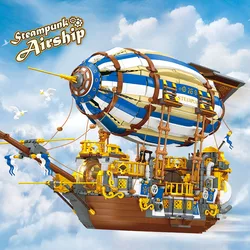 creative expert Steampunk Airship moc Building Block model toy birthday gifts Christmas 3272pcs