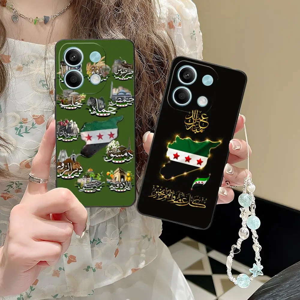 Casing Ponsel Bendera Suriah untuk POCO M7 M6 M5 M4 M3 X7 X6 X5 X4 X3 Pro GT 5G, Cetak Warna, Pelindung Smartphone, Casing Cantik