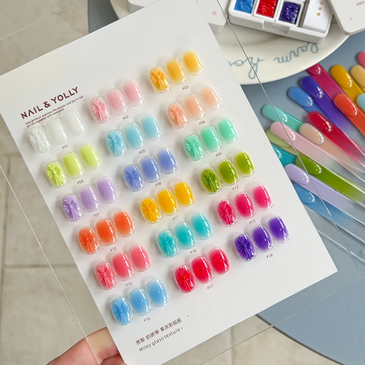 YOLLY 18 Colors Multicolor Painting Nail Gel Set 2026 New High Quality Long Lasting Non-toxic UV Gel for Nail Salon Wholesale