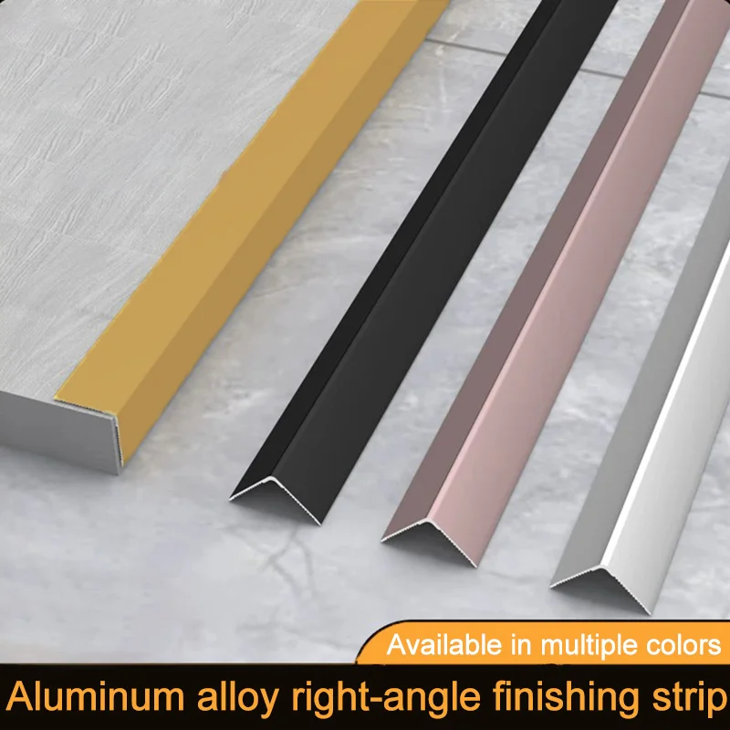 1PC 50cm/19.69in Aluminum Alloy Right-Angle Edge Guard Trim, Wall Corner, Tile Step Edge Finishing and Wrapping Decorative Strip