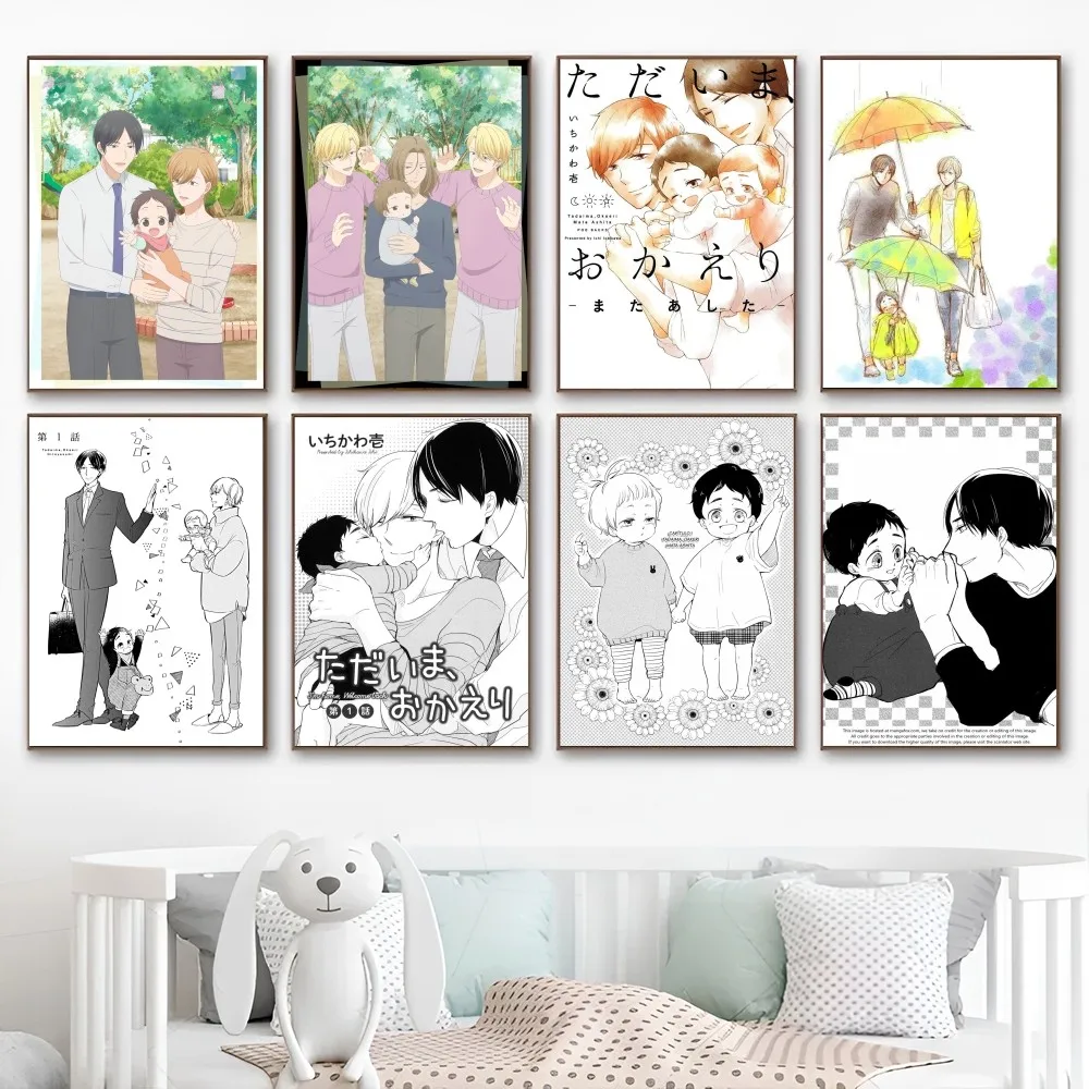 Tadaima Okaeri Good Quality Prints and Posters Waterproof Paper Sticker Coffee House Bar Posters Wall Stickers