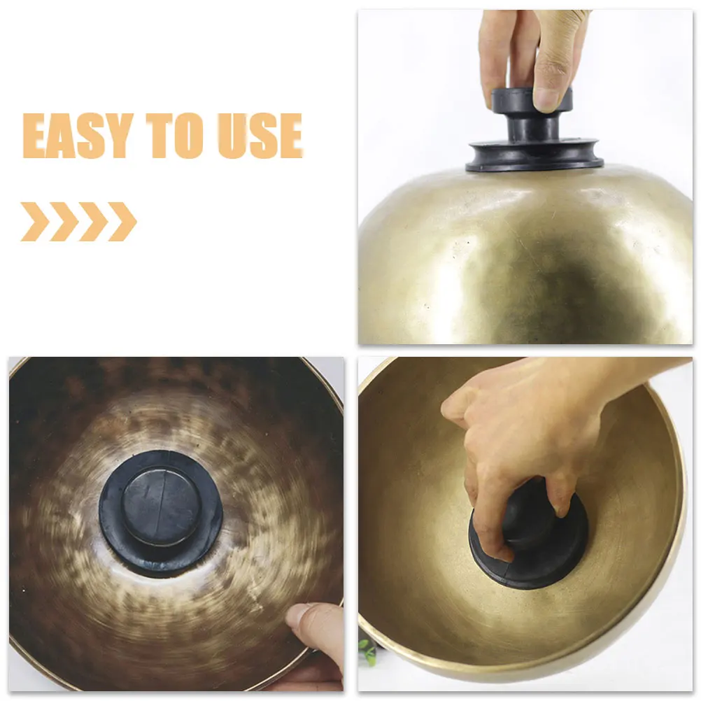 2 قطعة مقبض رفع المطاط لأوعية الغناء مقبض شفط محمول قبضة مريحة أدوات وعاء الصوت ملحقات اليوغا #2