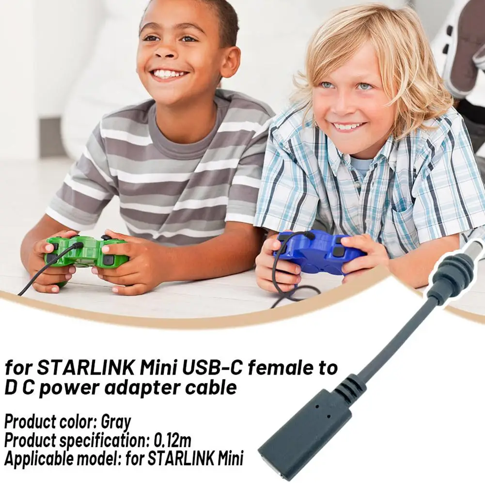 1pc For Starlink Mini USB-C Female To D C Power Adapter Cable  Transformer Converter Power Supply Adapter Cable Accessories