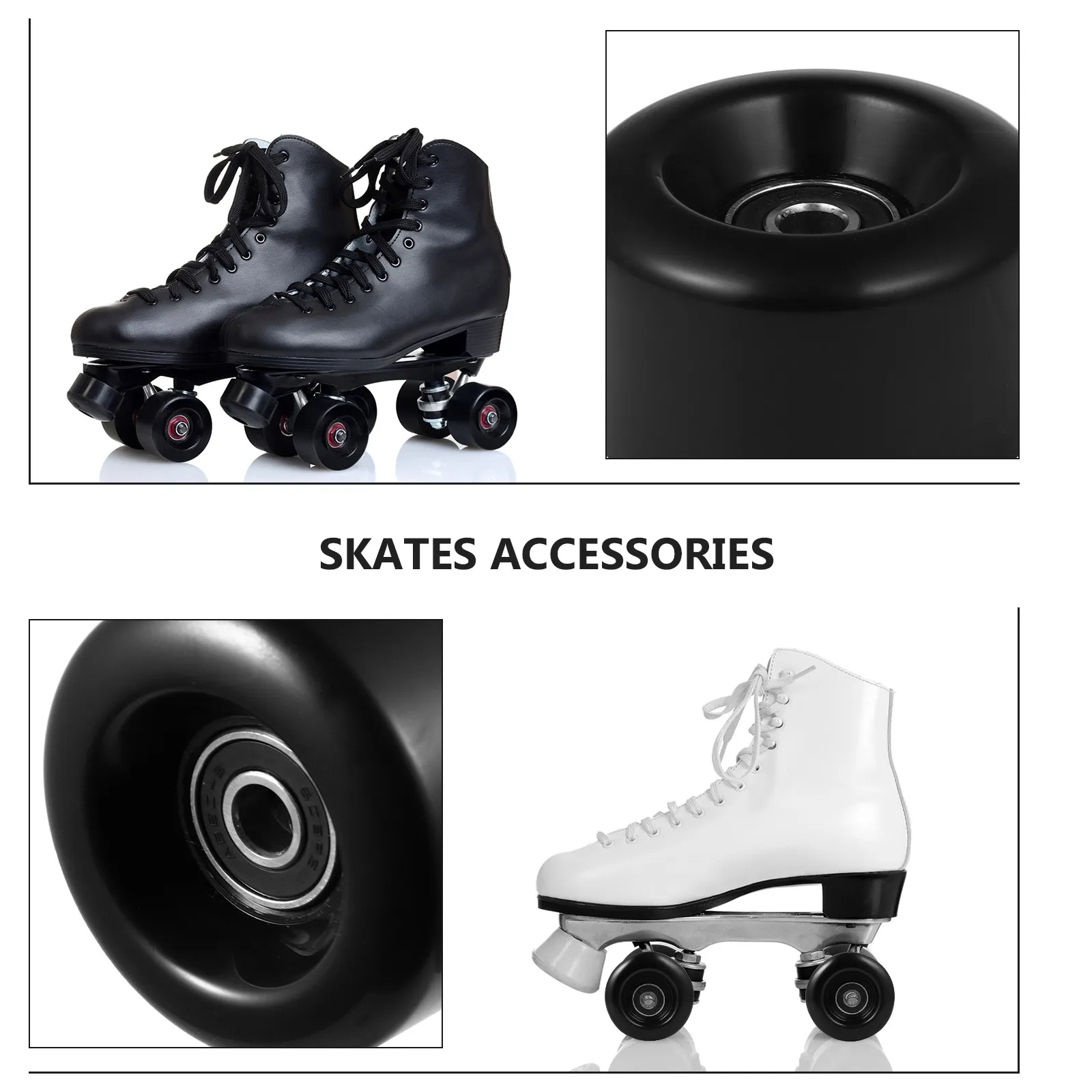 

4Pcs Skating Wheel Replacement Set Thickened Long-Lasting PU Material Safe High-Performance on Uneven Surfaces Skateboard Skates