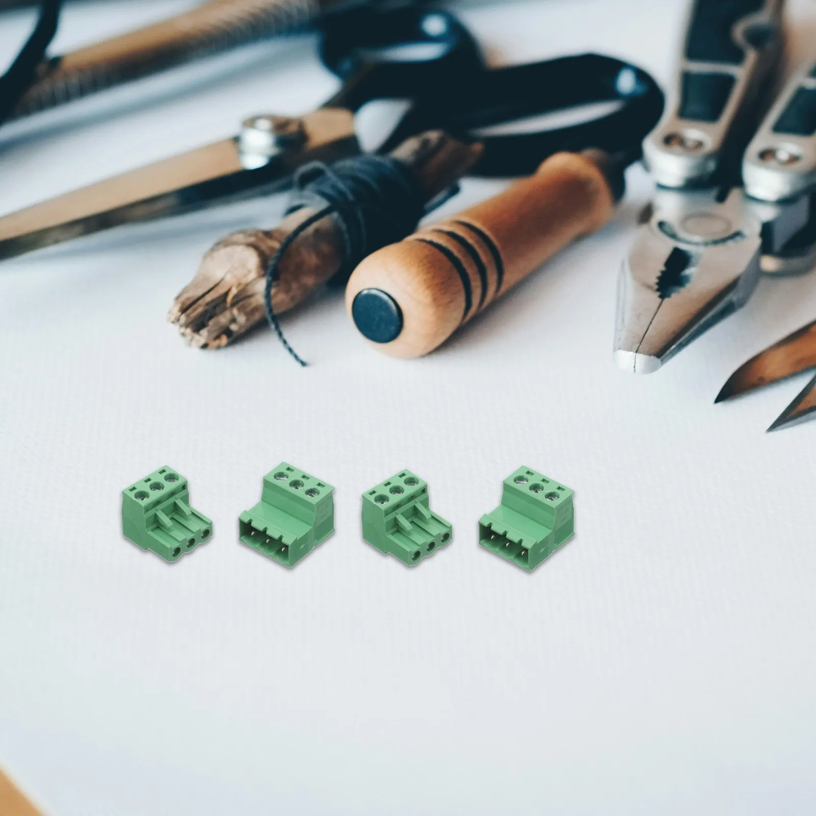 

20Pcs Plug-in Terminal Block Pcb Connector No-Solder Easy Install Space-Saving Design for Power Distribution Grounding