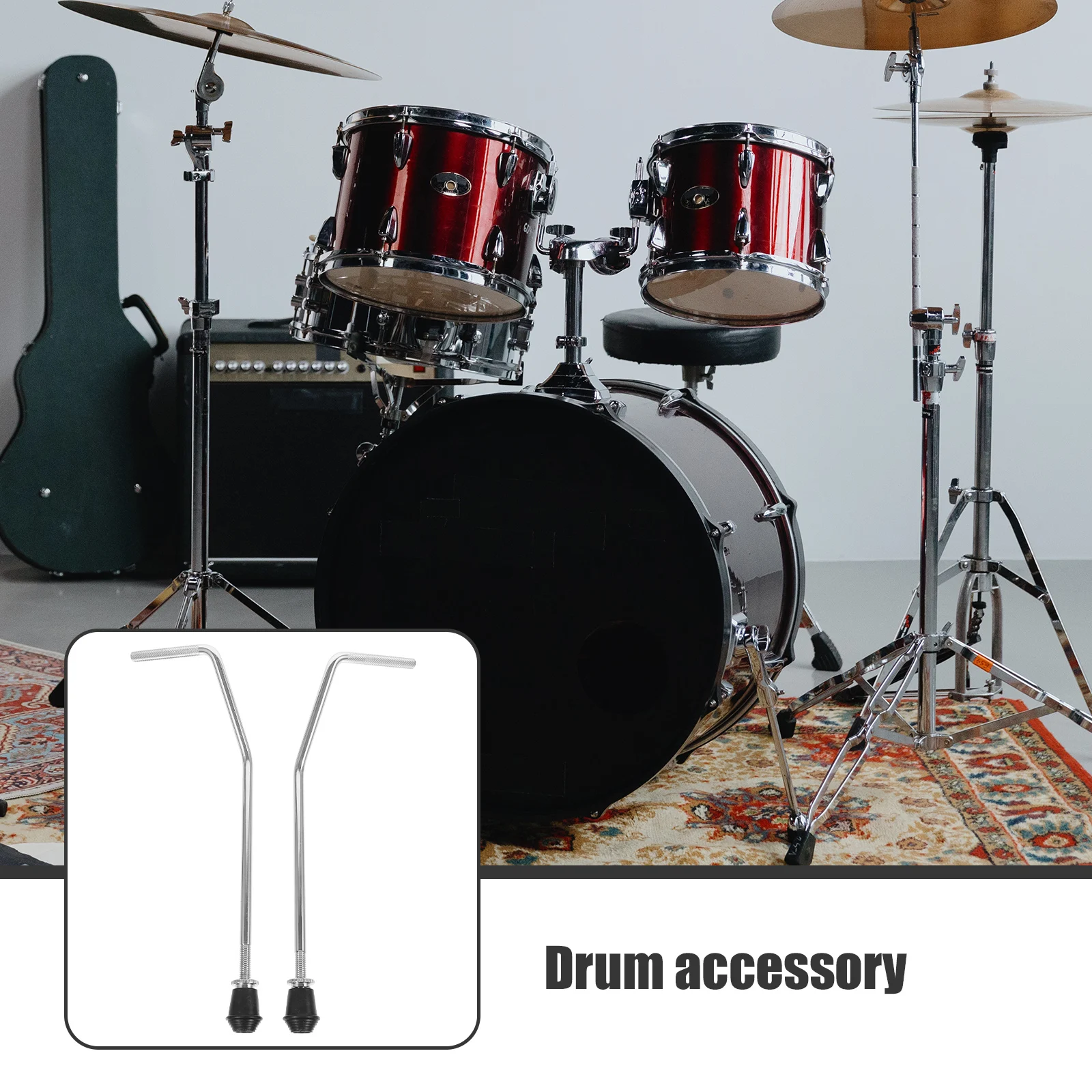 

2pcs Tom Holder Display Stand For Percussion Instrument Metal Bracket Stability Set Accessory Part Hardware Drum Stand Supply