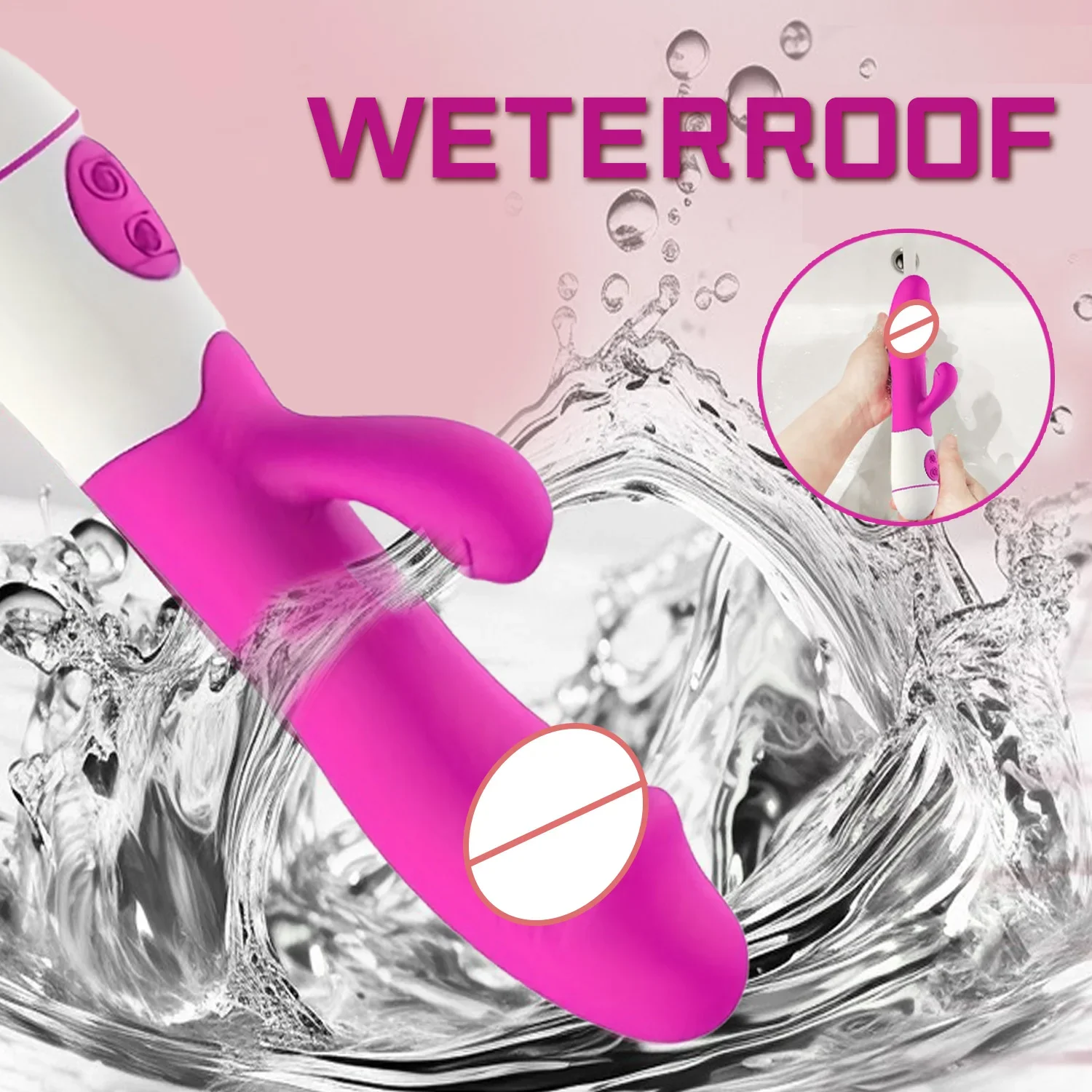 강력한 토끼 진동기 딜도 이중 진동 G 스팟 클리토리스 자극 자위기구 질 마사지기 여성용 성인용품