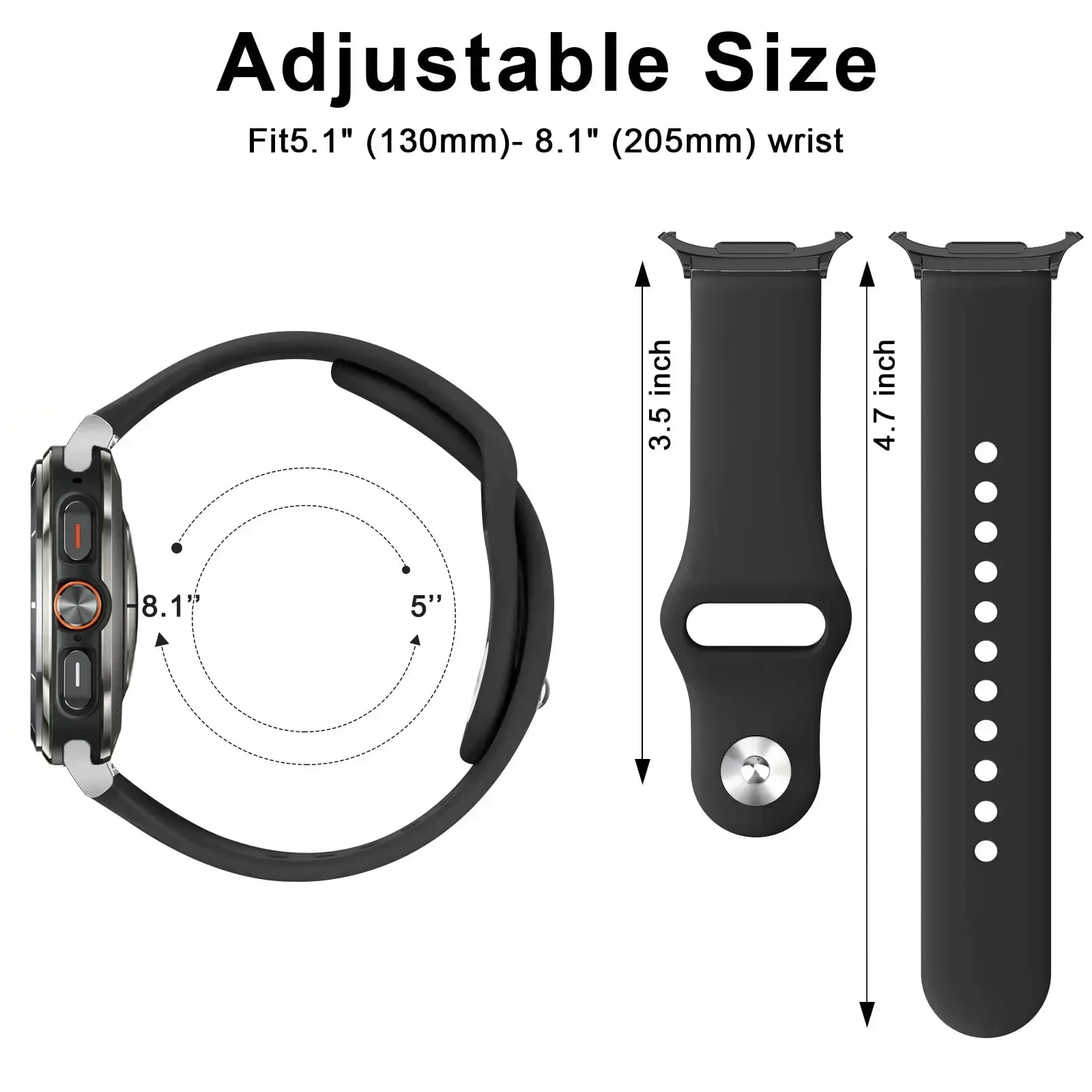 Soft Silicone Strap for Samsung Galaxy Watch 7 Ultra 47mm Sports Bracelet Wristband for Samsung Watch Ultra Correa Replacement