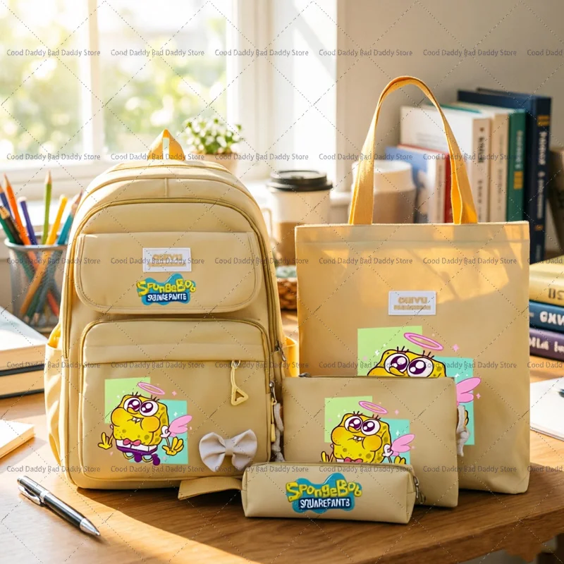 juego-de-mochila-escolar-de-4-piezas-de-bob-esponja-mochila-con-bolso-tote-bolso-bandolera-estuche-para-lapices-mochila-de-gran-capacidad