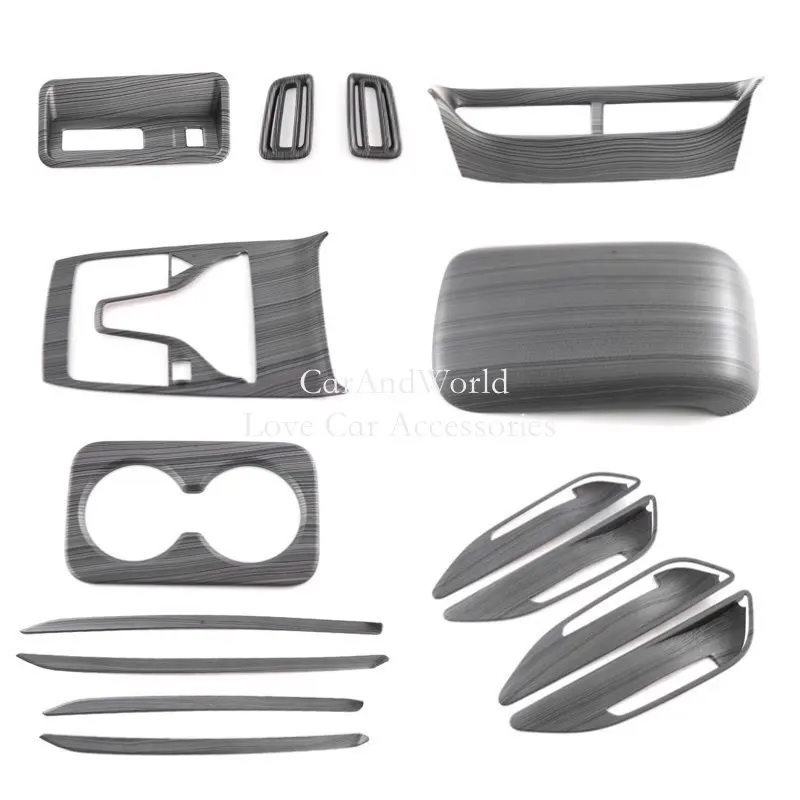 

ABS Wood Brushed Interior Console Frame Cover Trims Car Accessories For BYD SONG PLUS EV DM-i 2020-2023