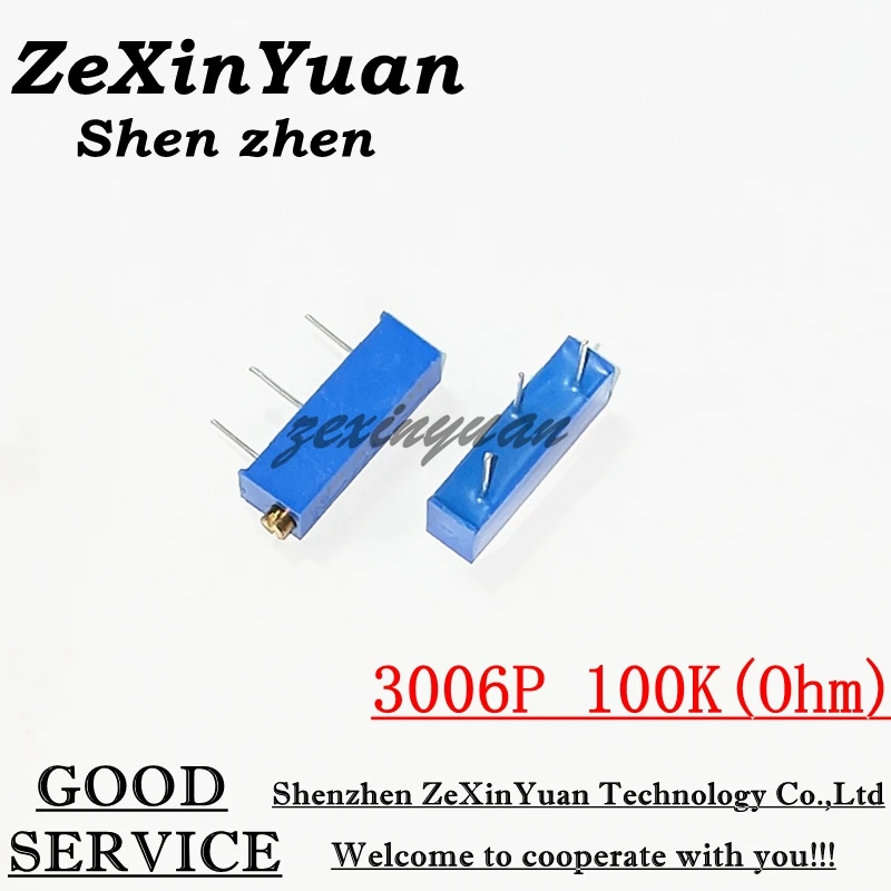 3006P-1-104LF 10ชิ้น/ล็อต3006P 100K OHM 104 3006P-1-104 3006P-104โพเทนชิโอมิเตอร์ปรับได้หลายทิศทางแม่นยำ104