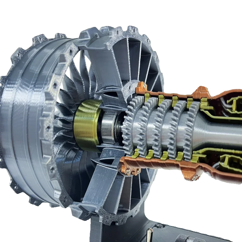 25cm TR-900 simulação de alta precisão turbofan motor modelo brinquedos aviação ventilador colecionáveis exibição estática ornamentos presentes