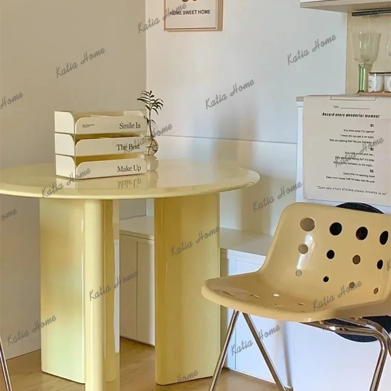 LD Minimalist Internet-famous Dining Table Nordic Small-sized Cream Dining Table Wabi-sabi Dining Room Furniture