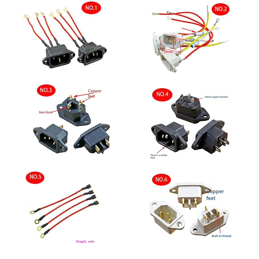 1PC Electric pot socket accessories rice cookers character sockets electric pressure cookers three hole power sockets, universal