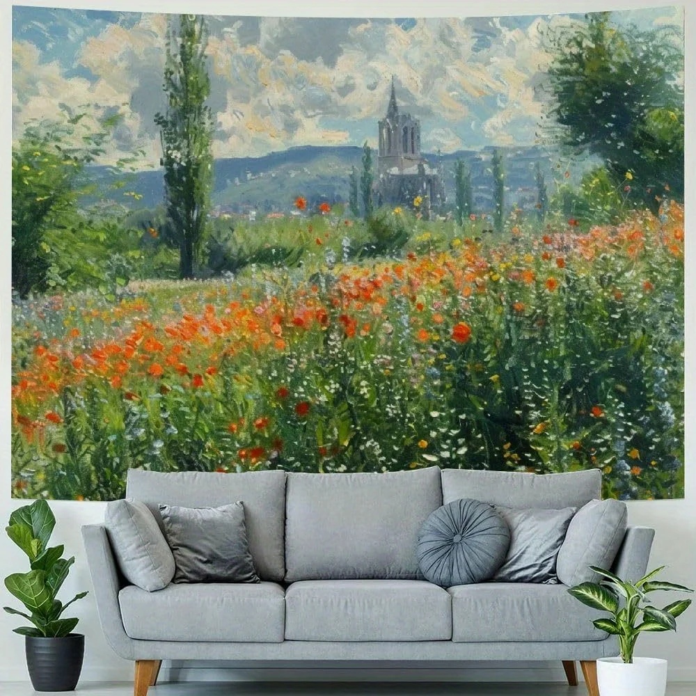 Gigantic Poppy Field Tapestry