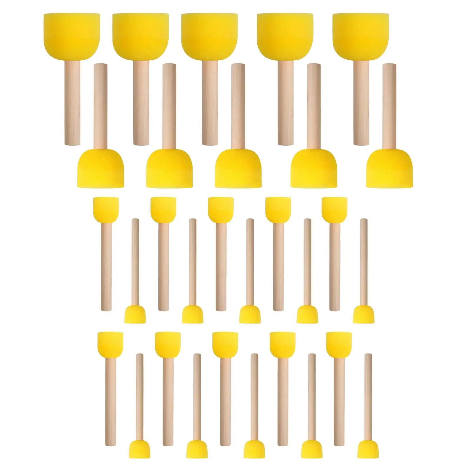 30 szt. Okrągłe gąbki zestaw pędzelków malowania plam zapasy rzemieślnicze akwarele artyści pędzle narzędzia do malowania dla maluchów w domu