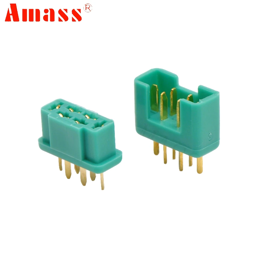 5pair/lot Amass MPX Hex 6-pin Plug Male Female Connector Gold Plating For RC Model Gliders Airplane Drone Toys DIY Parts