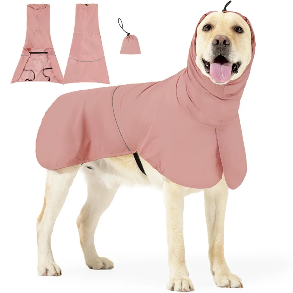

Waterproof Dog Sun Protection Clothing Breathable Windproof Pet Dog Raincoat Quick Dry Adjustable Dog Rain Jacket For Dogs Puppy