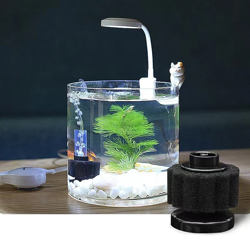 Mini Aquarium Sponge Filter Fish Tank Shrimp Pond Air Pump Biochemical Sponge Filter Aquarium Filtration Filter BioSponge Filter