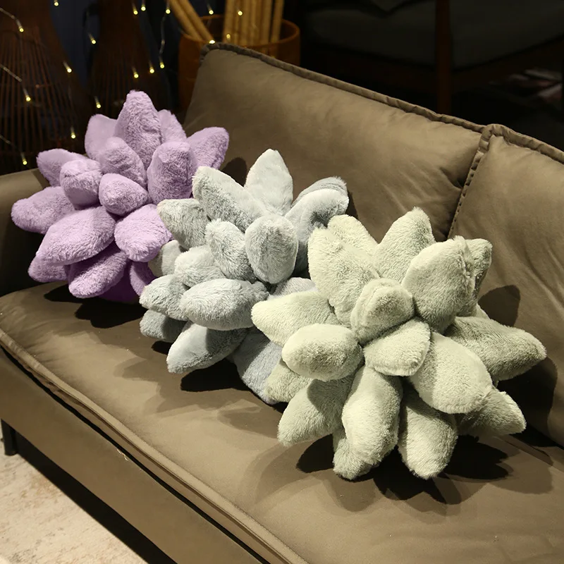 Monochrome Cartoon Plant Plush Cushion for Adults and Children, Sofa Pillow, Bedroom Decoration, Living Room, New, Dec, Love, FM