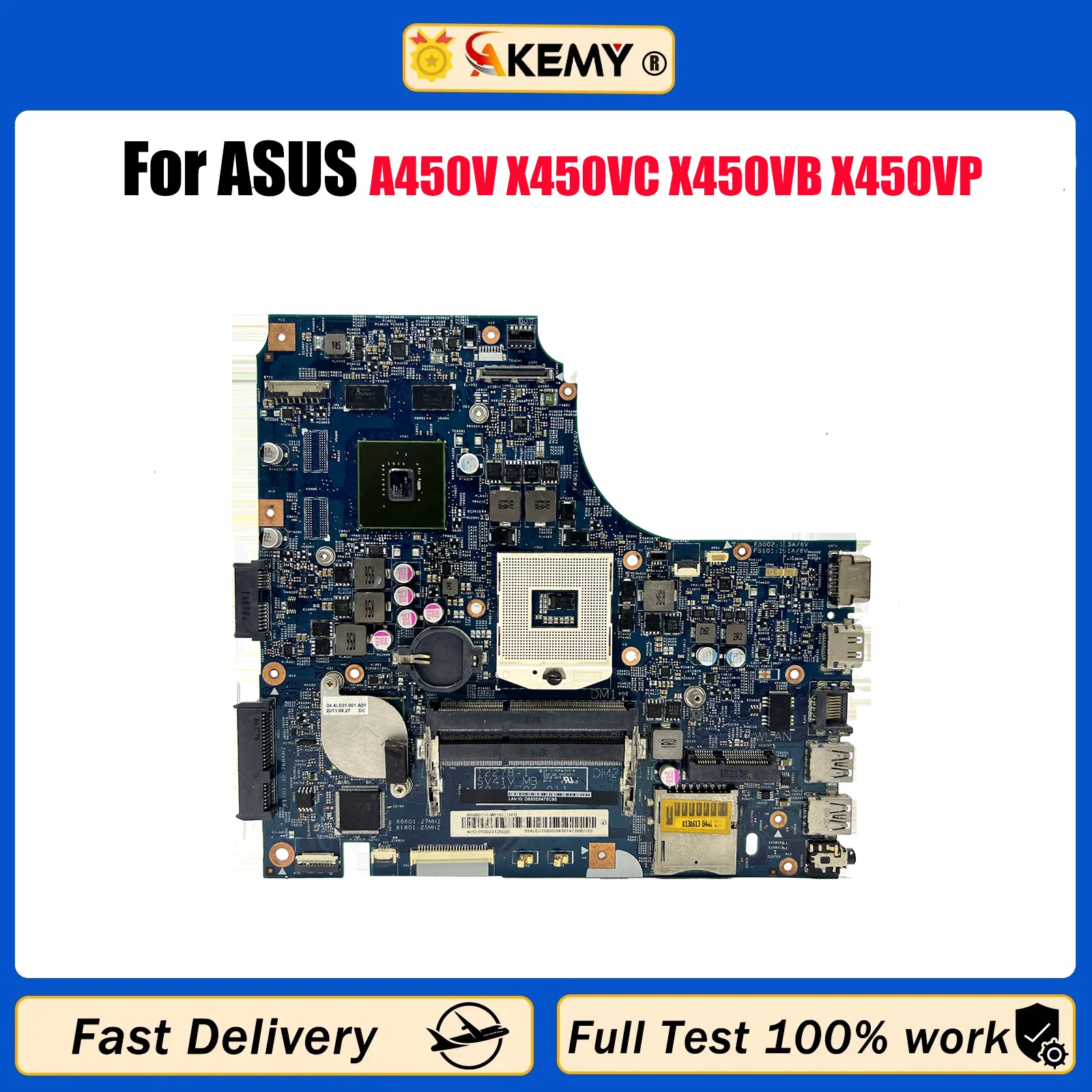 

X450VE Laptop Motherboard For ASUS VivoBook X450V A450V F450V X450VC X450VB X450VP Notebook Mainboard W/ 100% tests OK fast ship