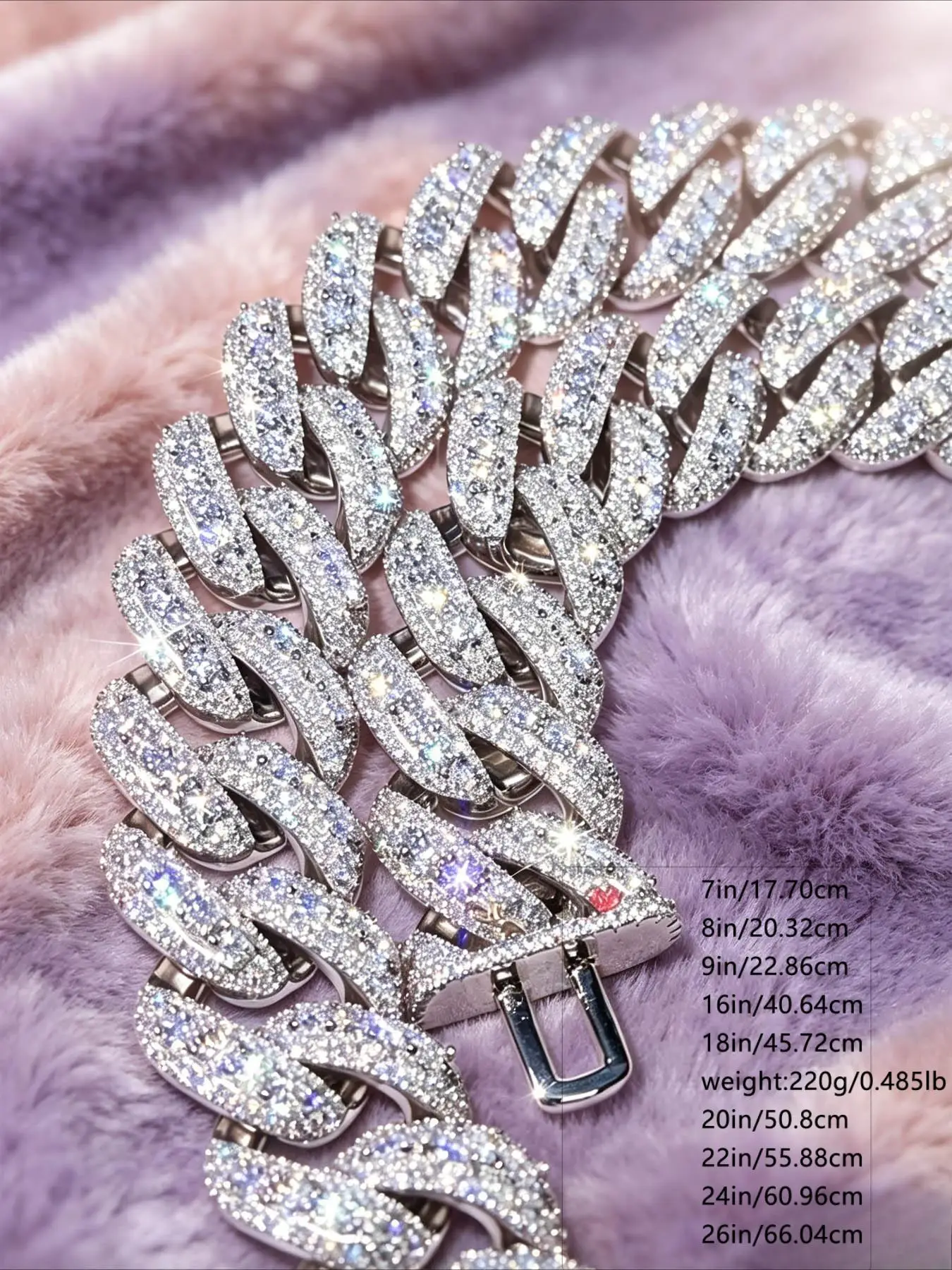 18mm Personalized Trend Heavy Industry Cuban Jewelry,multi-specification Size Selection,gold-plated Diamond Double Craftsmanship