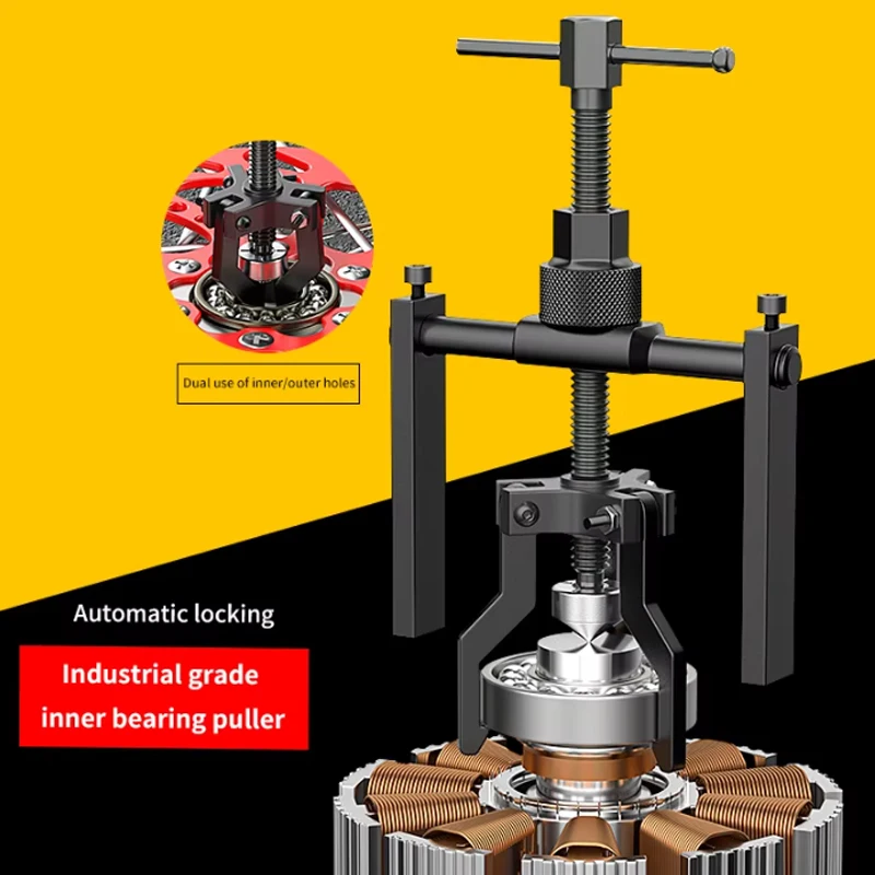 3-Claw Bearing Puller - Versatile & Efficient Inner Gear Extractor, Robust Tool for Maintenance & DIY