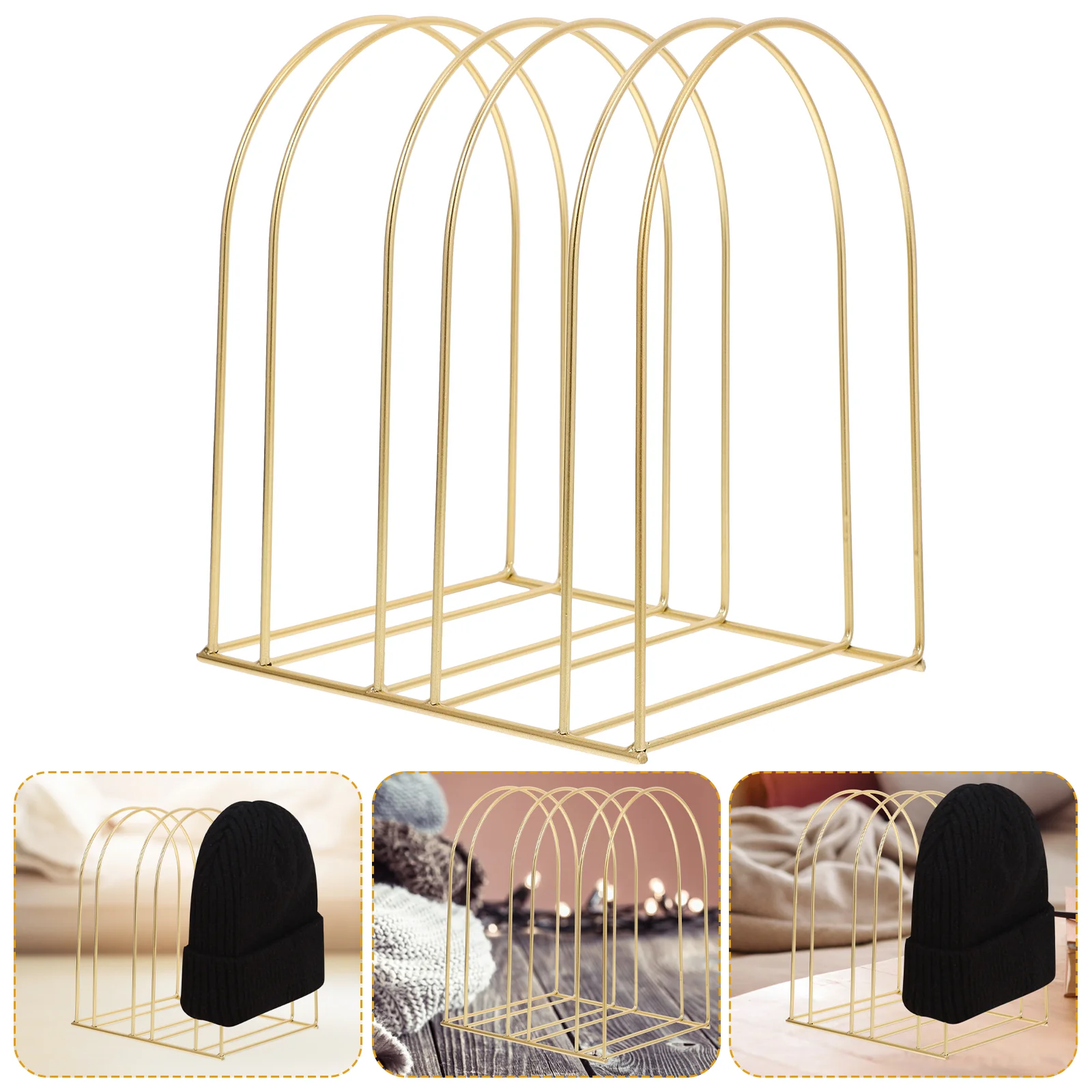 

Hat Storage Rack Display Stand For Table Thermal Holder Iron Stands Multiple Hats