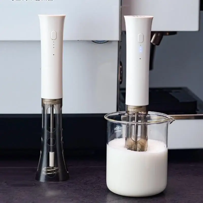 Milk Frother Machine Wireless Electric Mixer, Hands - Free 2 - In - 1 Whisk, 3 - Speed Rechargeable For Baking/Coffee Frothing