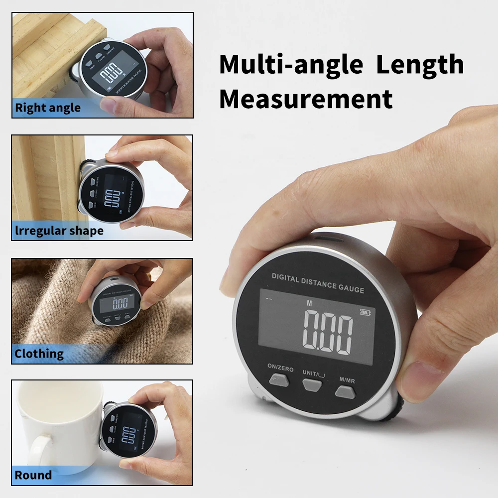 SHAHE Lcd Display Digital Ruler Type-C Electronic Tape Measure With Rechargeable High Accuracy Handheld Length Measuring Tool