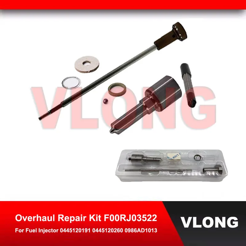 Diesel Injector Overhaul Kit For WEICHAI 0445120191 0445120260 Repair Spray Parts 0433173143 DLLA150P2143 F00RJ03498 F00RJ03522