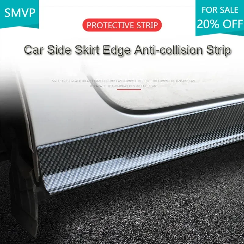 

3.5/4.5CM*2.2M Anti-Collision Strip Car Side Skirts Rubber Universal Anti-Scratch Protection Strip Bumper Trim Auto Accessories