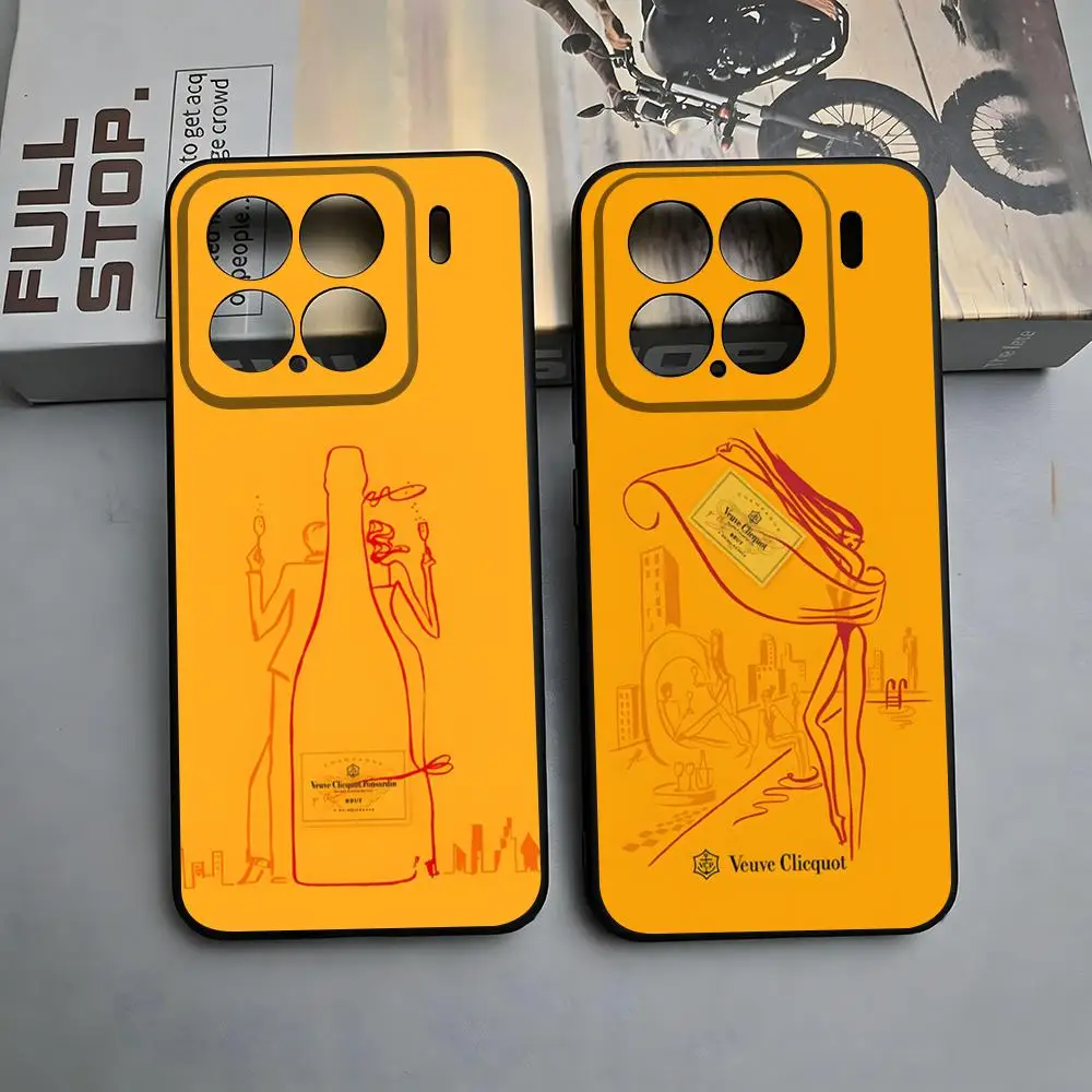 Funda de teléfono V-Veuve Of C-Clicquot para Xiaomi 17 15 14 13 12 Mi 11 Ultra T Pro Lite, carcasa suave negra
