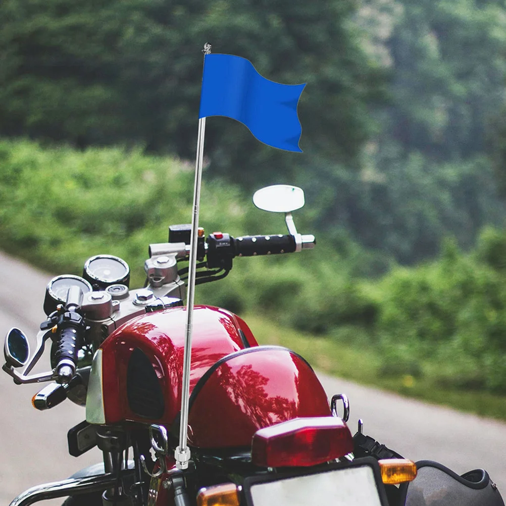 

2pcs Motorcycle Flagpole Bike Tail Aluminum Alloy Universal Mount Accessories Retractable Durable Suitable Motorcycles Bicycles