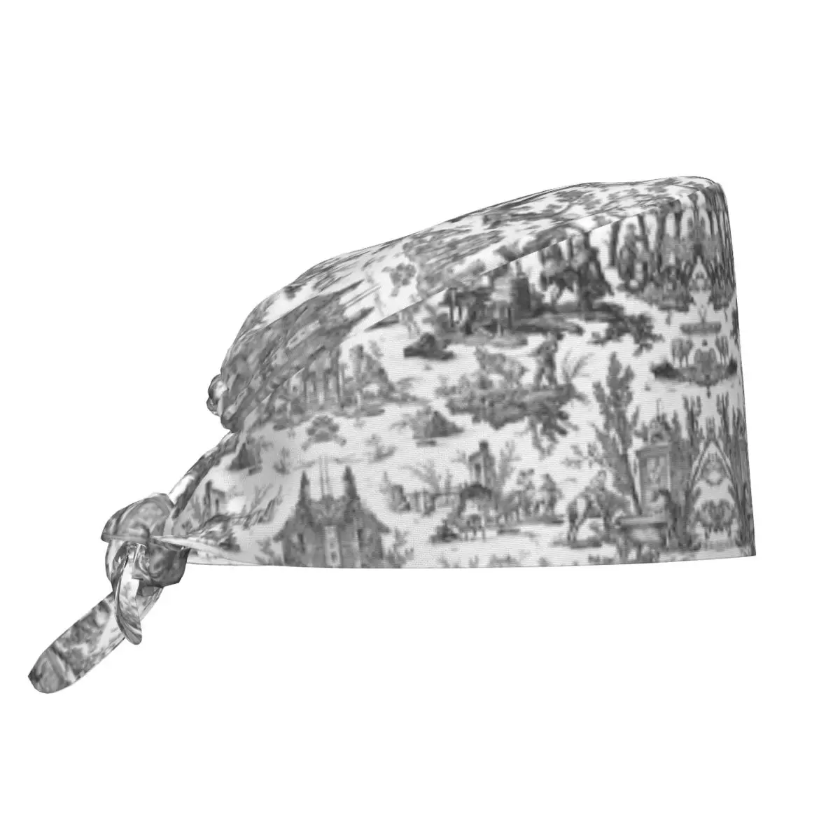 

Toile De Jouy Breathable Nursing Work Cap Surgical Scrub Caps Nursing Hair Hats French Motifs Floral Work Scrubs Hat