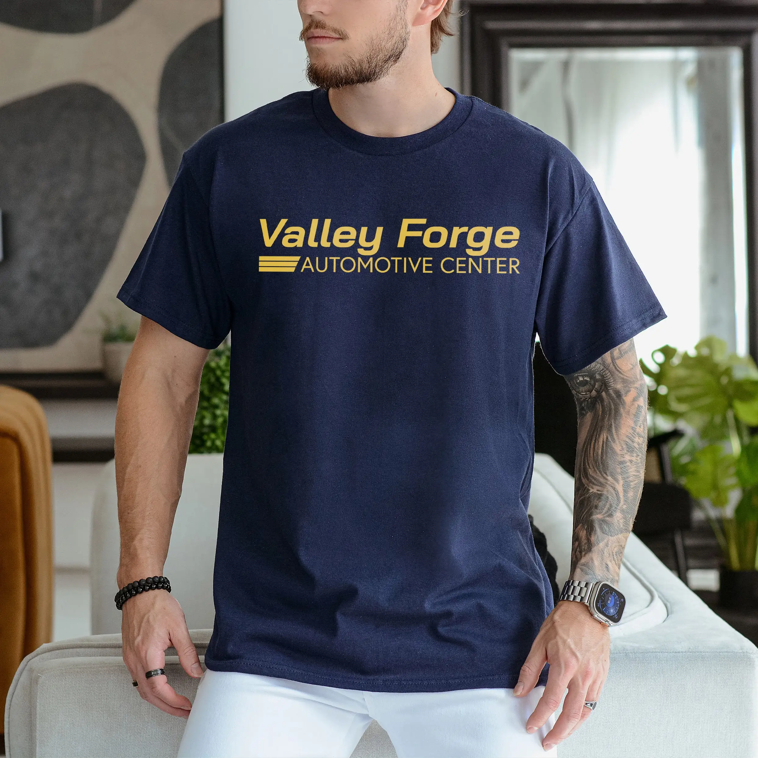 Camiseta del centro automotriz de Valley Forge, tienda de coches y neumáticos, serie de televisión Shane Gillis, mercancía divertida del programa de televisión