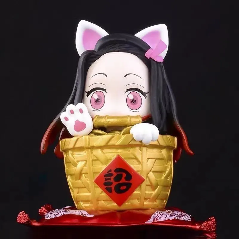 Demon Slayer Kamado Nezuko Bonanza Q Edition figura de acción, adornos hechos a mano, regalo de Navidad, juguetes de escritorio