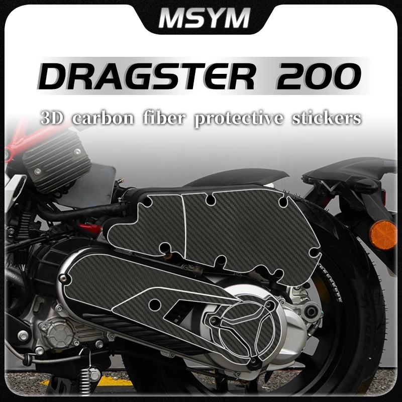 

Motorcycle 3D carbon fiber protective sticker car body film decorative sticker modification For ITALJET DRAGSTER200 Dragster200