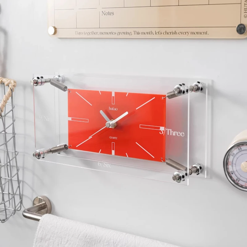 

Minimalist Optical Wall Clocks Magnetic Suction Personalized Creative Wall Clocks Industrial Home Decor Relojes De Pared ZY40BGZ