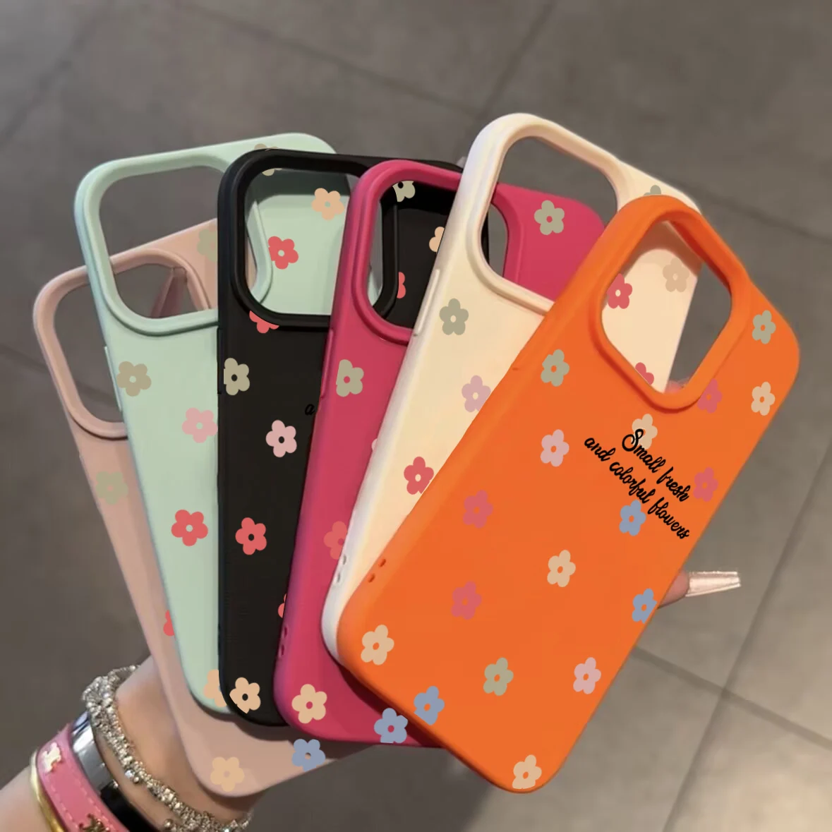 Colorful Flower Lichee Pattern Phone Case For iPhone 17 11 12 13 14 15 16 Pro Max 16E XS Max XR 16 Plus 17 Air Candy Soft Cover