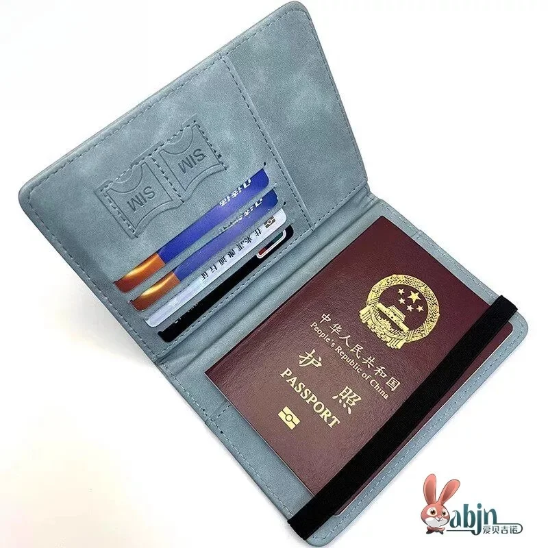 

Multi-Functional Travel Anti-Theft RFID Passport Wallet Document Holder Luggage Strap Buckle Waterproof Leather for Internati...