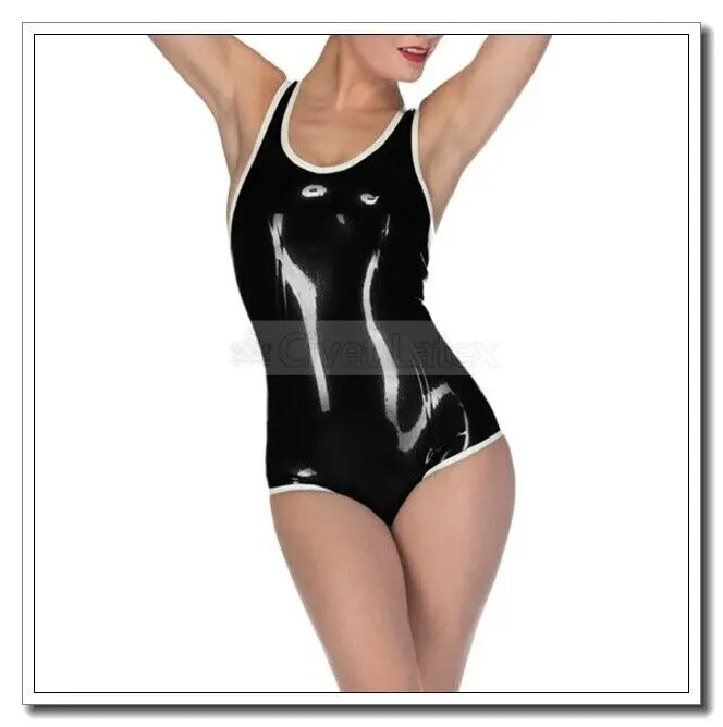 

Civet Latex Catsuit Leotard Female Sports Jumpsuits Cool Rompers Customized 0.4mm J38