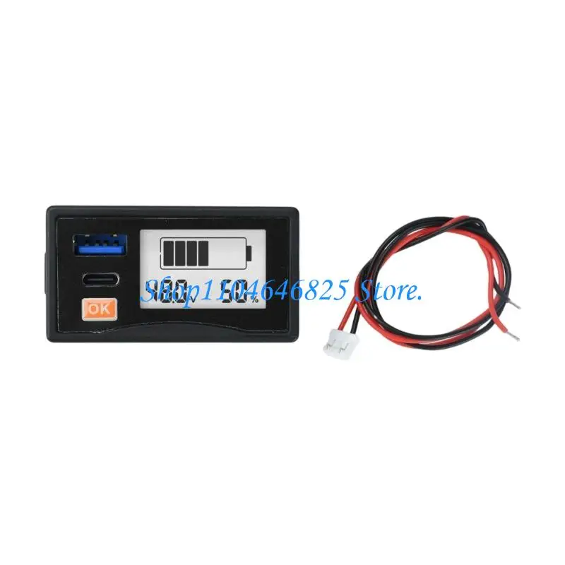 12-24V Battery Capacity Indicators LED Car Motorcycle Voltmeter Electricity Meter Digital Battery Charges Levels